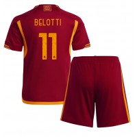 Fotballdrakt Barn AS Roma Andrea Belotti #11 Hjemmedraktsett 2023-24 Kortermet (+ Korte bukser)